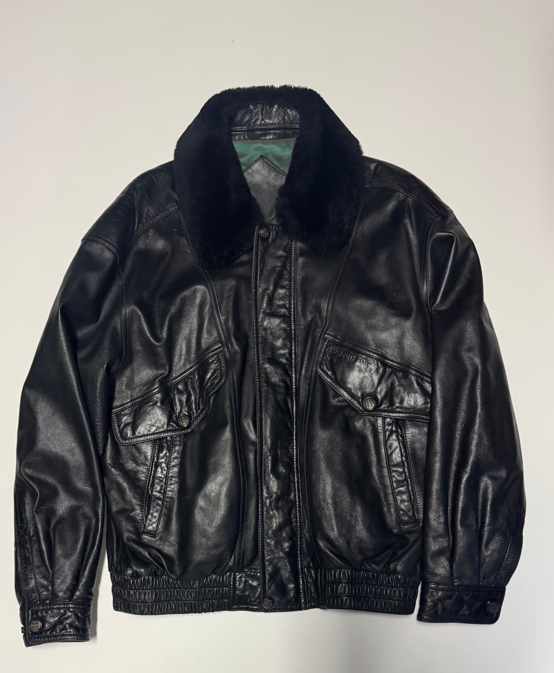 희귀!! 런던 포그 리얼 양가죽 봄버 무스탕 자켓 L ~ XL 상품이미지1