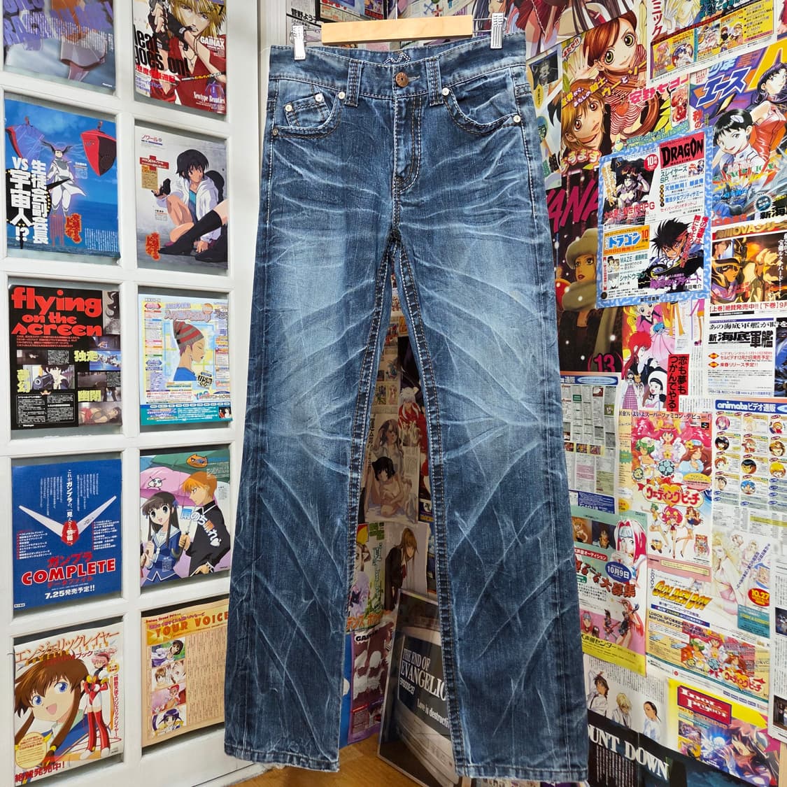 빈티지 워싱 스트레이트 데님 팬츠 상품이미지5