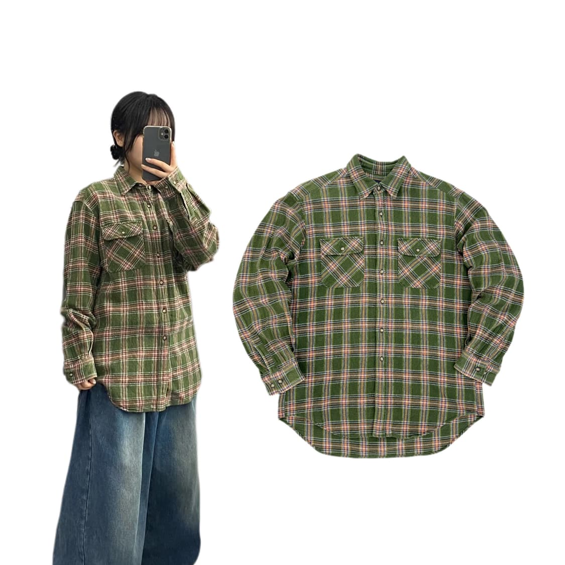 이스트보이 제팬 투포켓 체크셔츠 상품이미지1