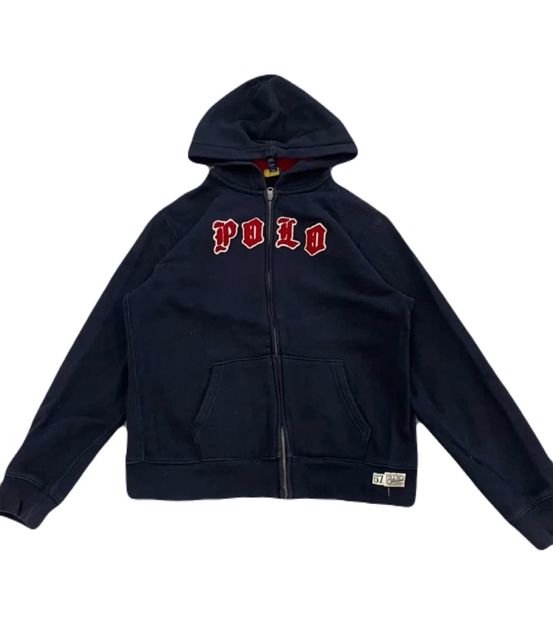 폴로 랄프로렌 네이비 기모 후드집업 90 상품이미지1