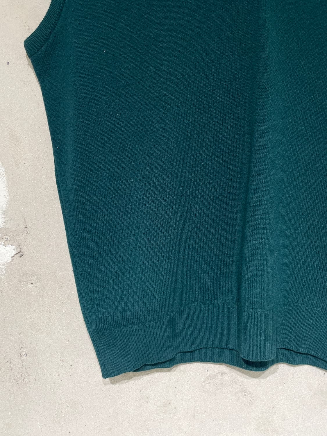 버버리 그린 기마로고 V넥 울 니트 베스트 상품이미지4