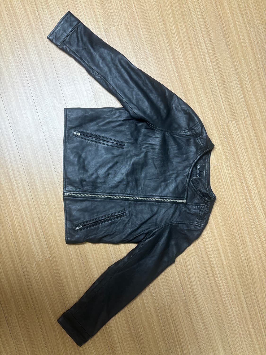 Jtp leather 램스킨 사선지퍼 가죽자켓 상품이미지4
