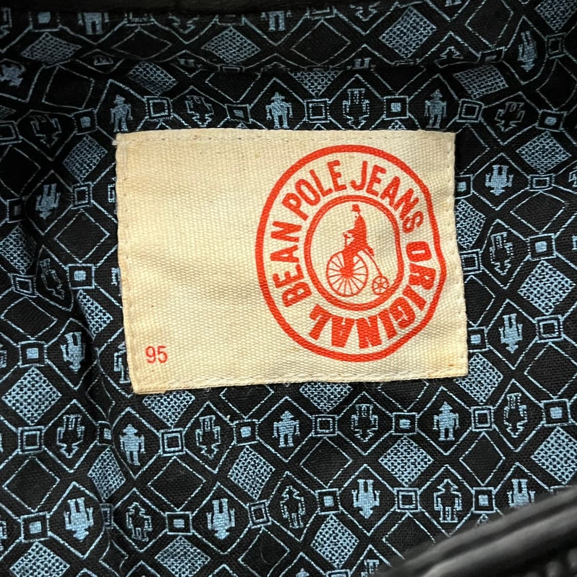 [정품/95] 폴로 진스  블랙 가죽 포켓 자켓 b18 상품이미지6