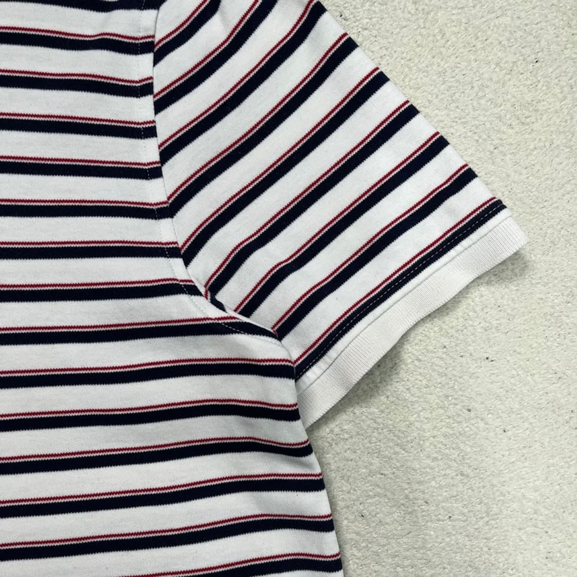 TOMMY HILFIGER PK 스트라이프 카라티 화이트 L/G 상품이미지4