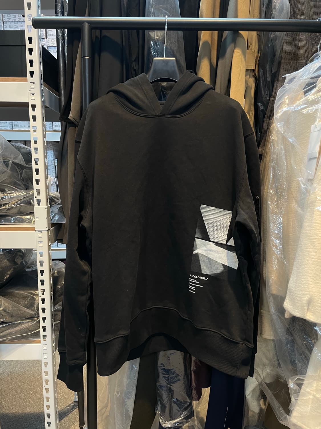 (정품/새상품) A COLD WALL 어콜드월 남성 블랙 로고 후드 상품이미지1