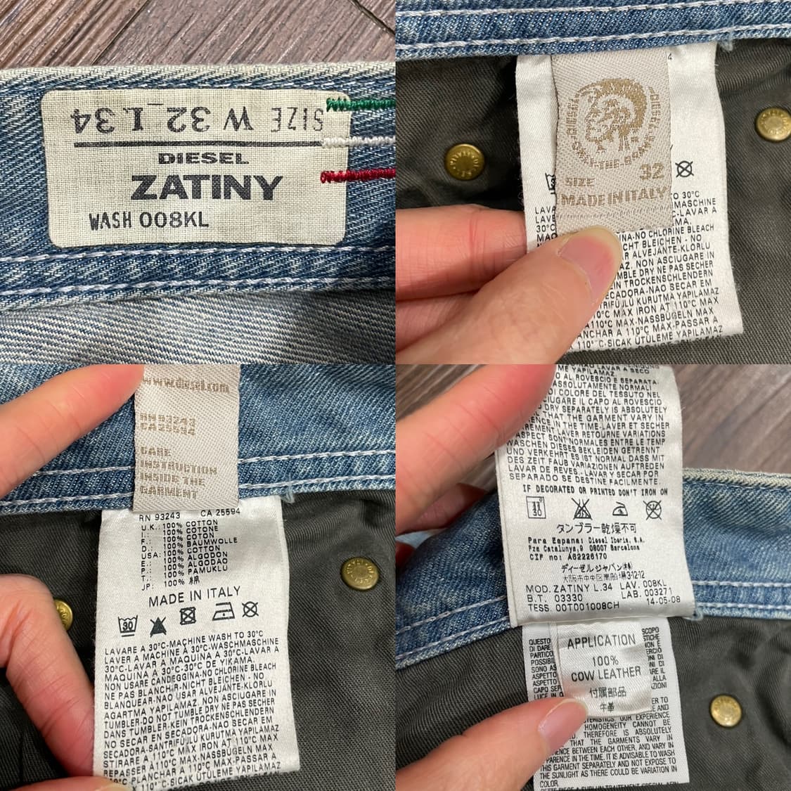 디젤 ZATINY 부츠컷 플레어진 데님 팬츠 상품이미지6