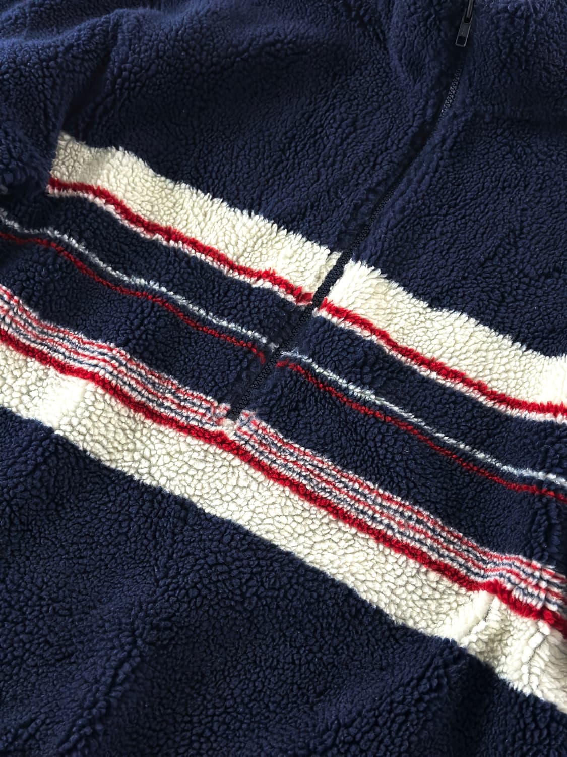 (Rare)80~90s 빈티지 엘엘빈 스트라이프 쉐르파 플리스 풀오버 상품이미지7