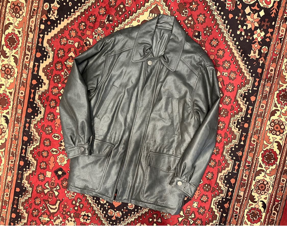 ( XL ) 가죽자켓 가죽코트 가죽하프자켓 빈티지가죽 가죽롱자켓 상품이미지1