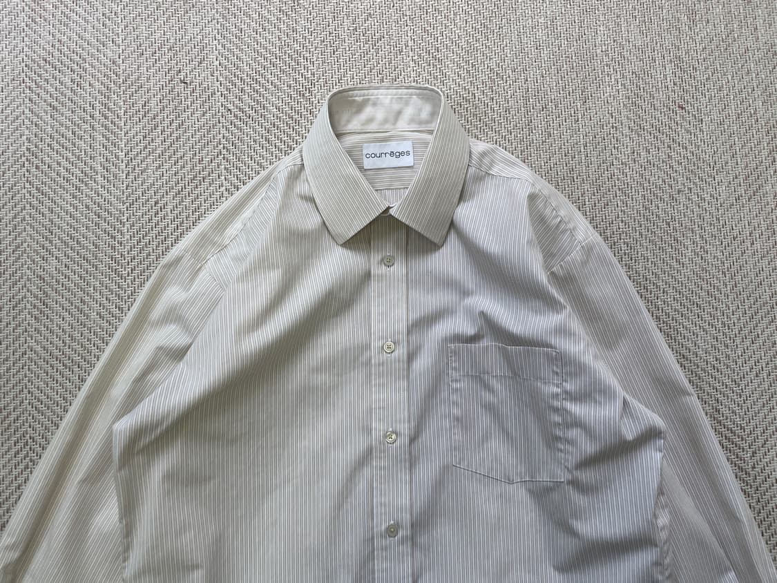 Courreges 꾸레쥬 베이지 카라 셔츠  상품이미지3