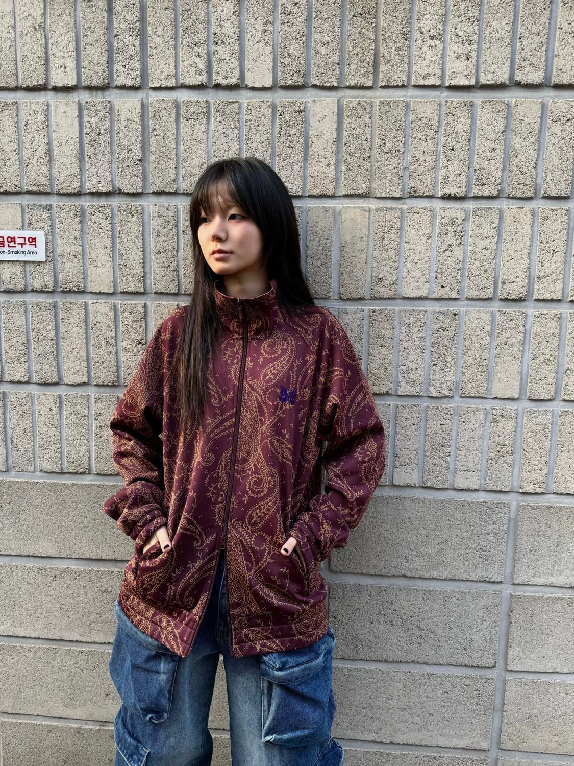 니들스 21A/W 자카드 페이즐리 패턴 집업 상품이미지3