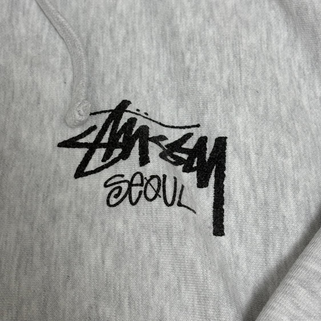 스투시 서울 후드집업 애쉬 m 상품이미지5