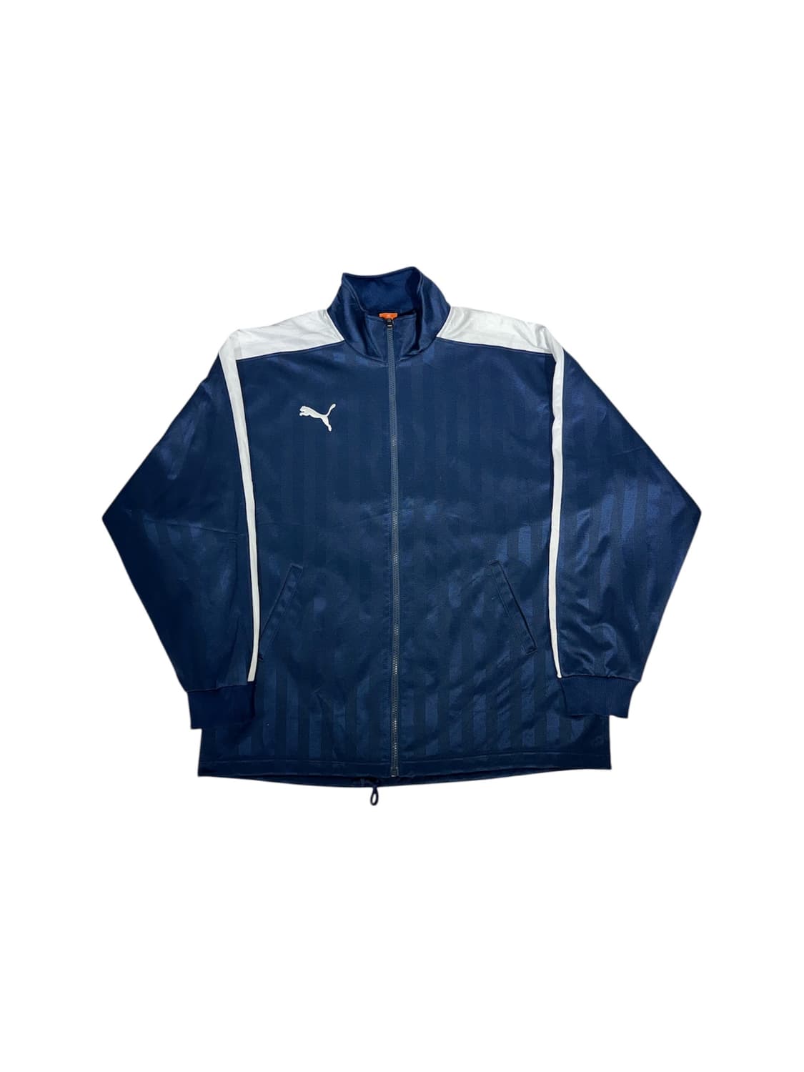 푸마 네이비 빅 로고 화이트 사이드 라인 트랙탑 져지 L 상품이미지5