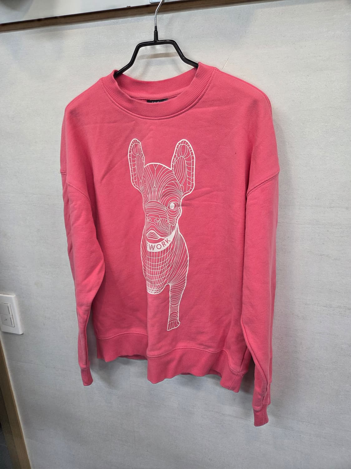 라이프워크 빅라독 핑크 맨투맨 xs 상품이미지5