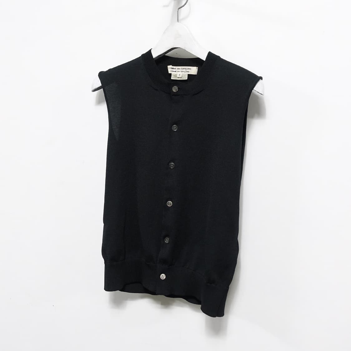 COMMEDESGARCONS 꼼데가르송 하프 슬리브리스 니트 가디건 나시 상품이미지4