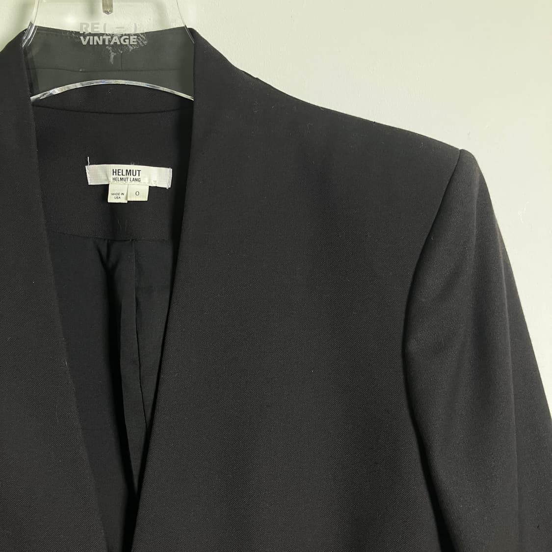 Helmut Lang 헬무트랭 블랙 카라리스 블레이저 상품이미지4