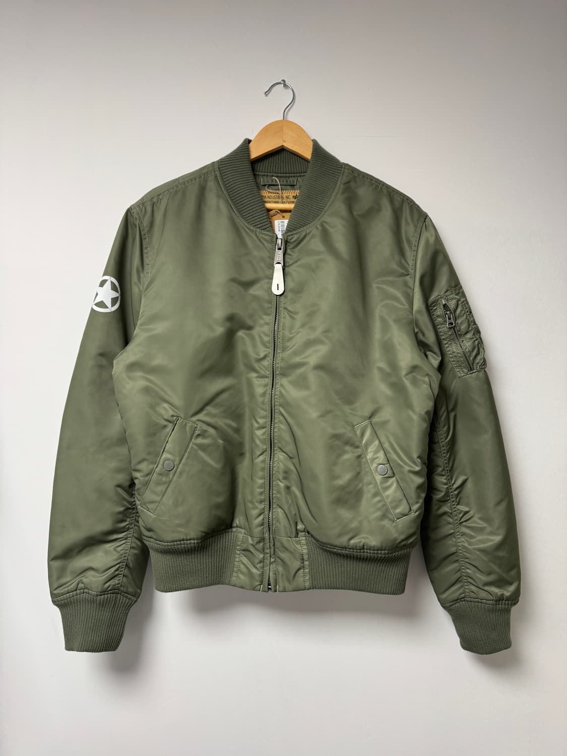 알파인더스트리 ARMY 프린팅 MA-1 플라이트 자켓 L 상품이미지1