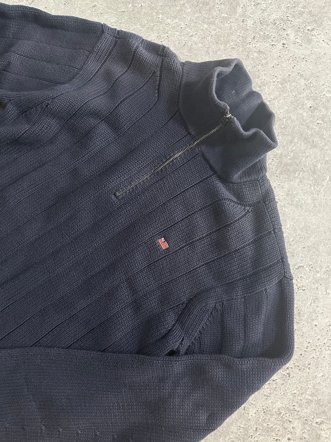 폴로 진스 하프집업 니트 네이비 상품이미지1