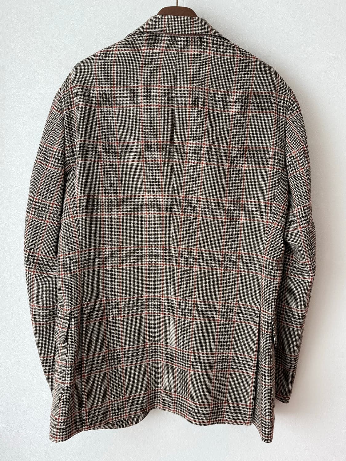 맨온더분 브라운 체크 블레이저 FABRIC MADE IN ITALY 상품이미지3