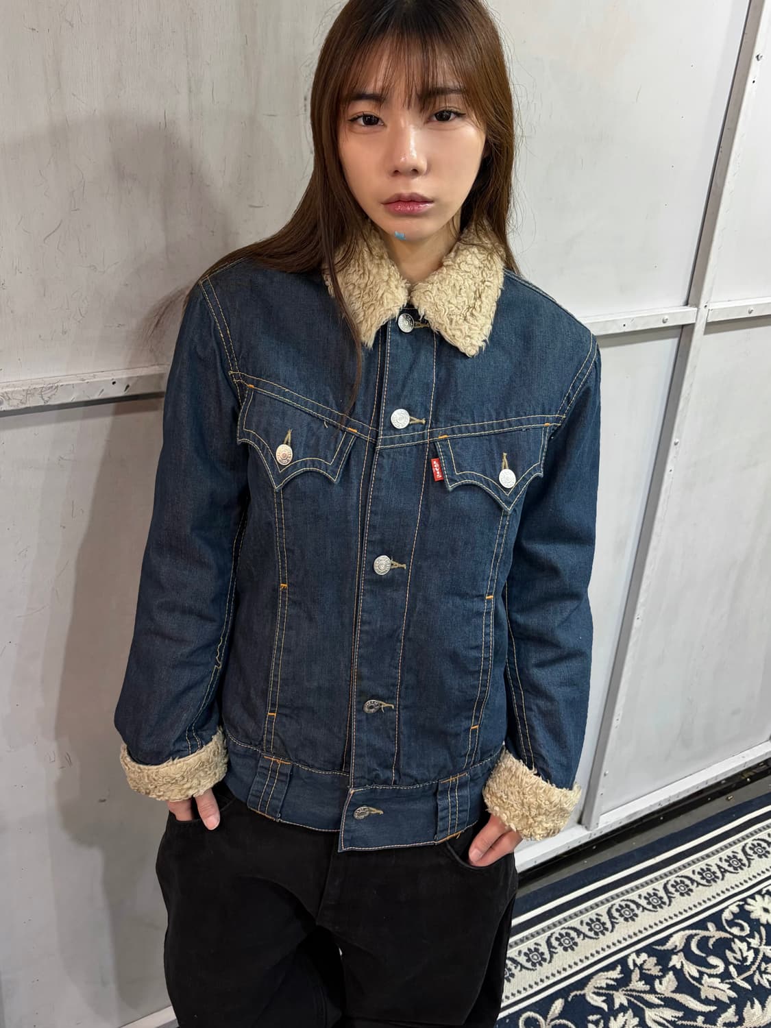 00s LEVIS type-1 sherpa trucker jacket 상품이미지4