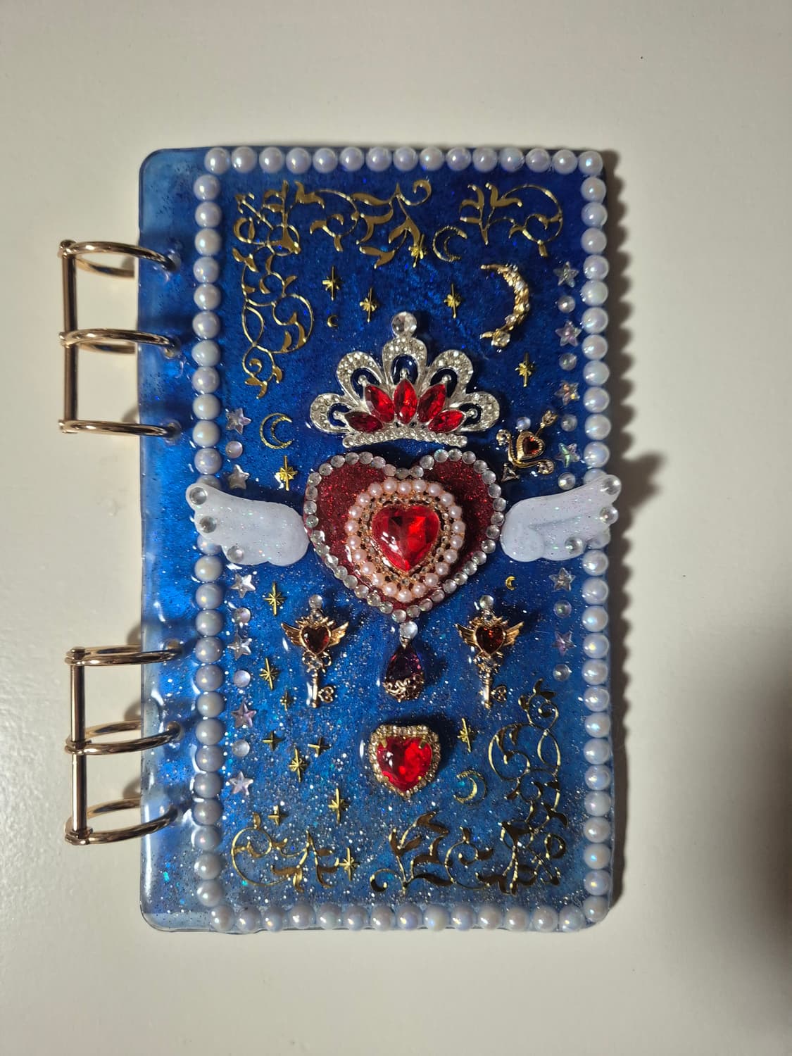 핸드메이드 )마법소녀풍 밤하늘의사랑의천사 레진다이어리 상품이미지2