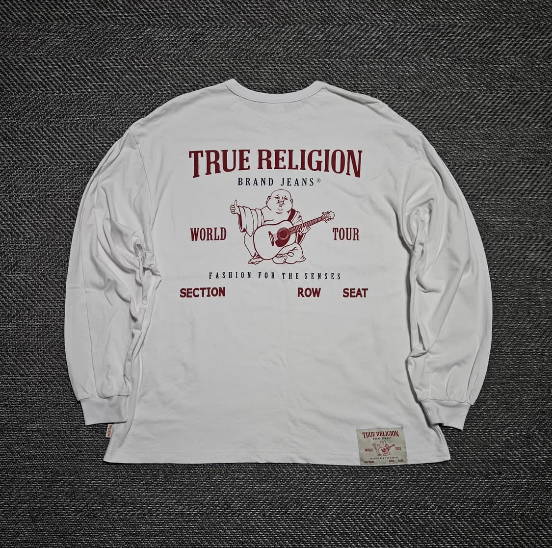 True Religion 월드투어 백프린팅 티셔츠/M 상품이미지1