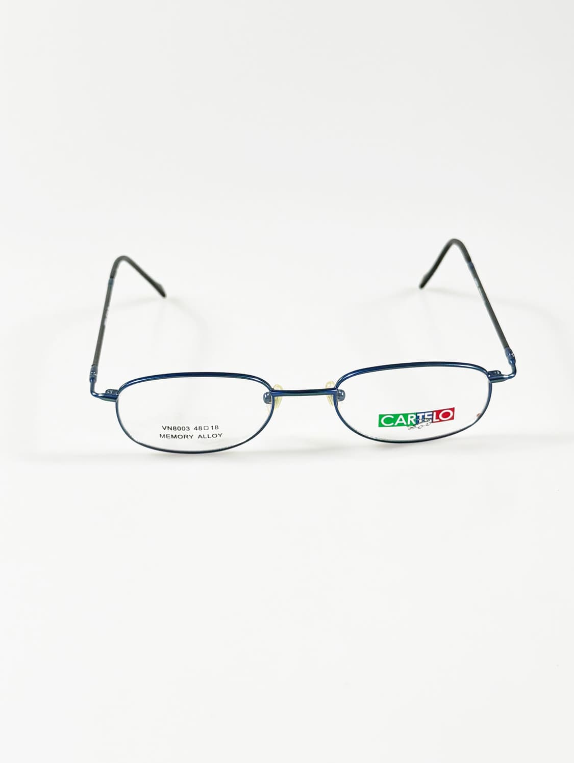90s CARTELO 블루 메탈 슬림 스퀘어 빈티지 안경 상품이미지1