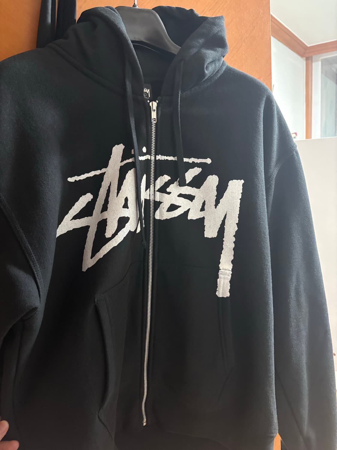 스투시 스탁 후드집업 블랙L 상품이미지2