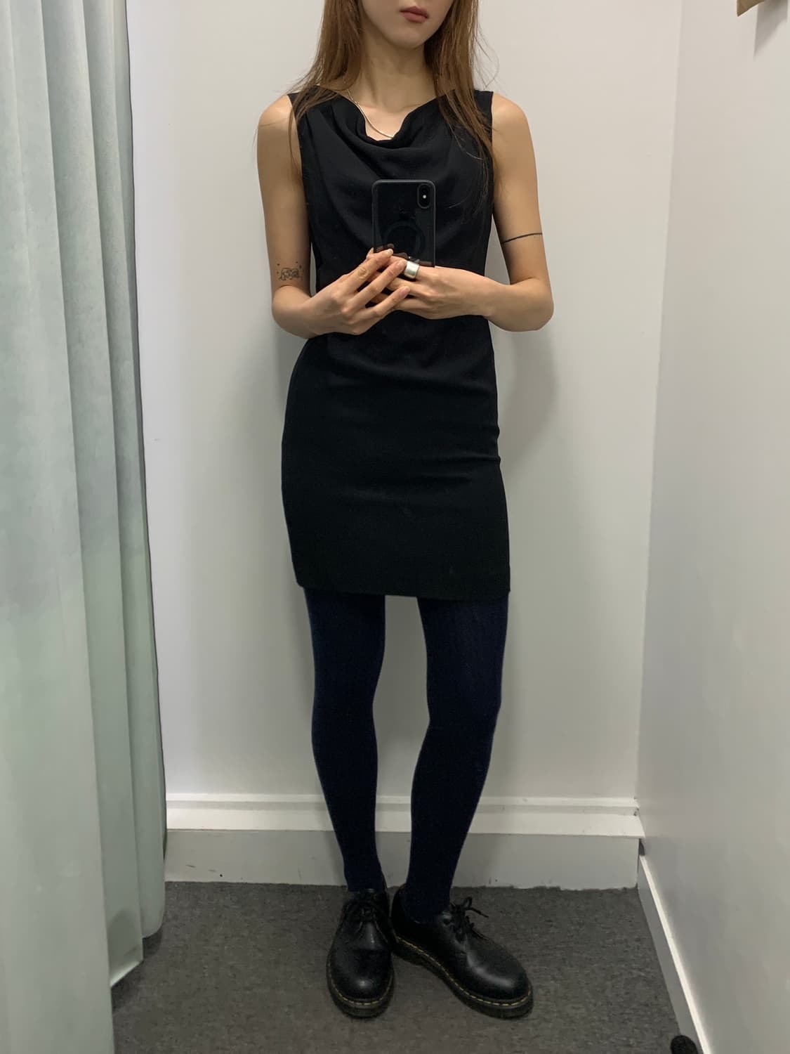 모스키노 턱시도 실크 블랙 원피스 상품이미지7