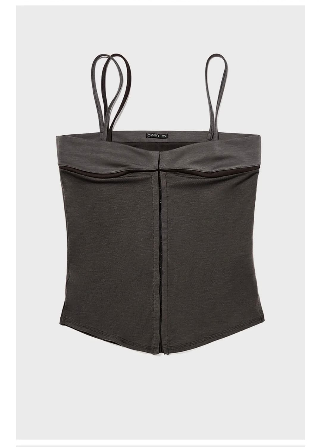 [오픈와이와이] CONTRAST TRIM TOP (CHARCOAL) 상품이미지1