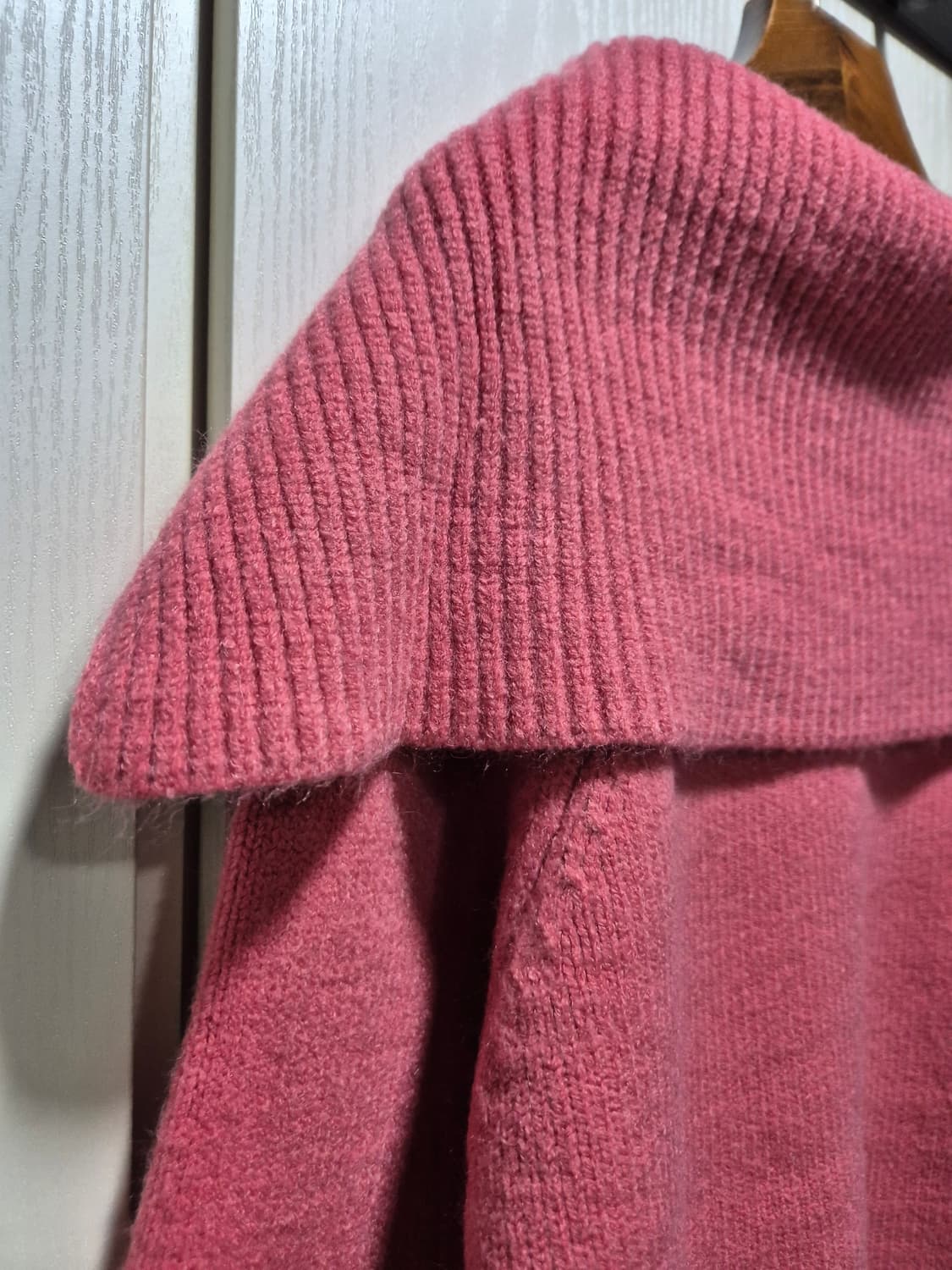 빈티지 핑크 집업 봄 니트 가디건 상품이미지9