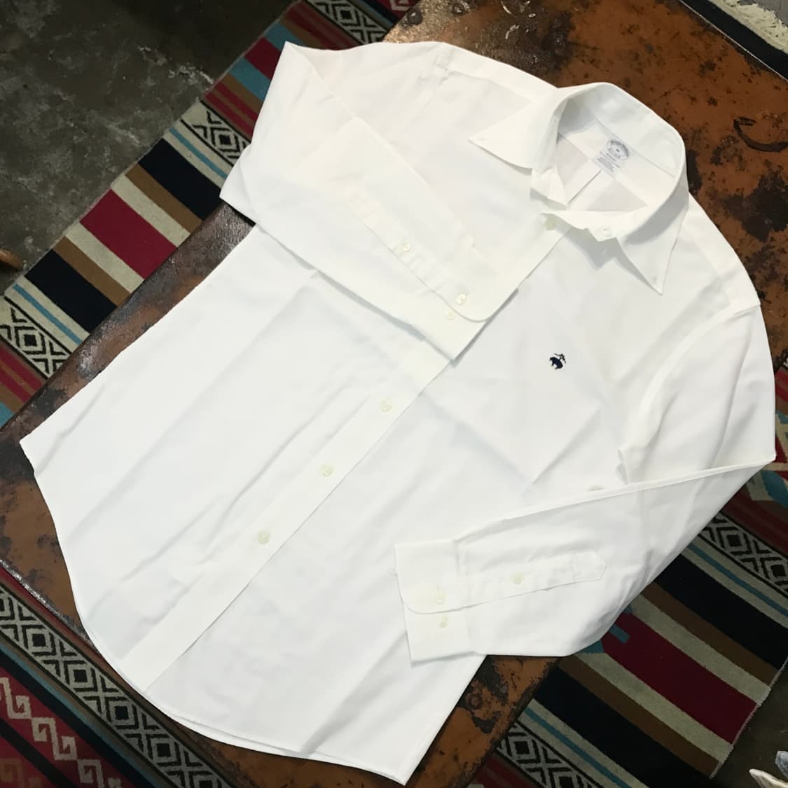 브룩스브라더스 화이트 코튼 셔츠 남성 105 사이즈 상품이미지2