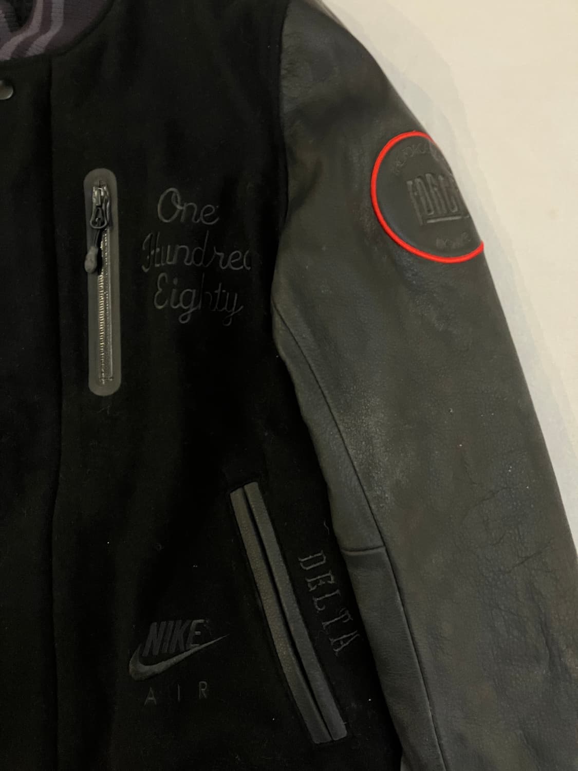 나이키 NYC 디스트로이어 울 레더 바시티 자켓 상품이미지3