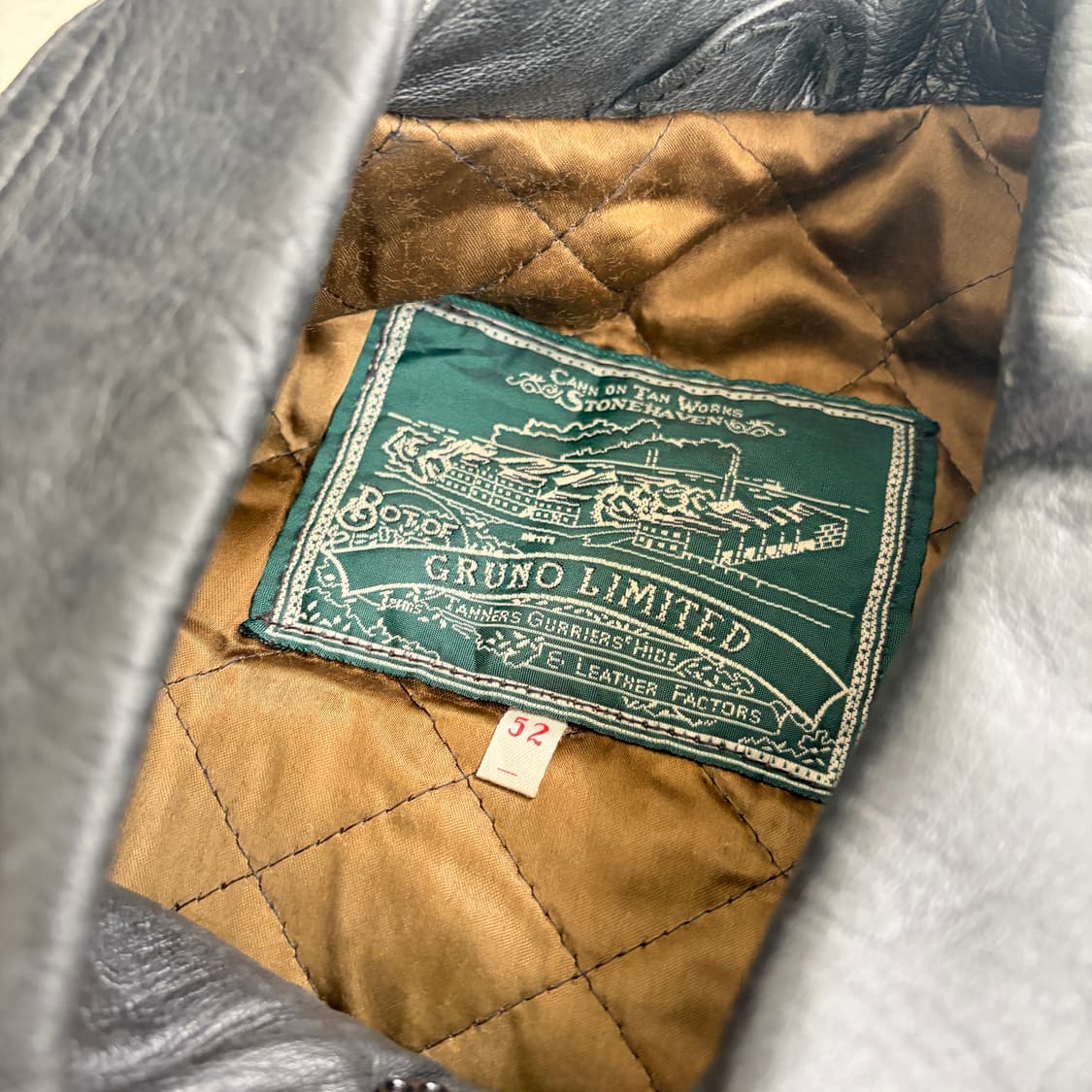 90s Gruno Limited 빈티지 리얼가죽 코트 XL 상품이미지5