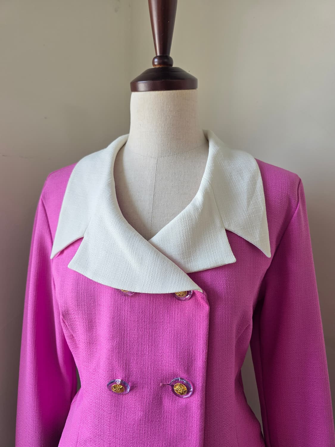 핑크 더블 버튼 자켓 상품이미지1