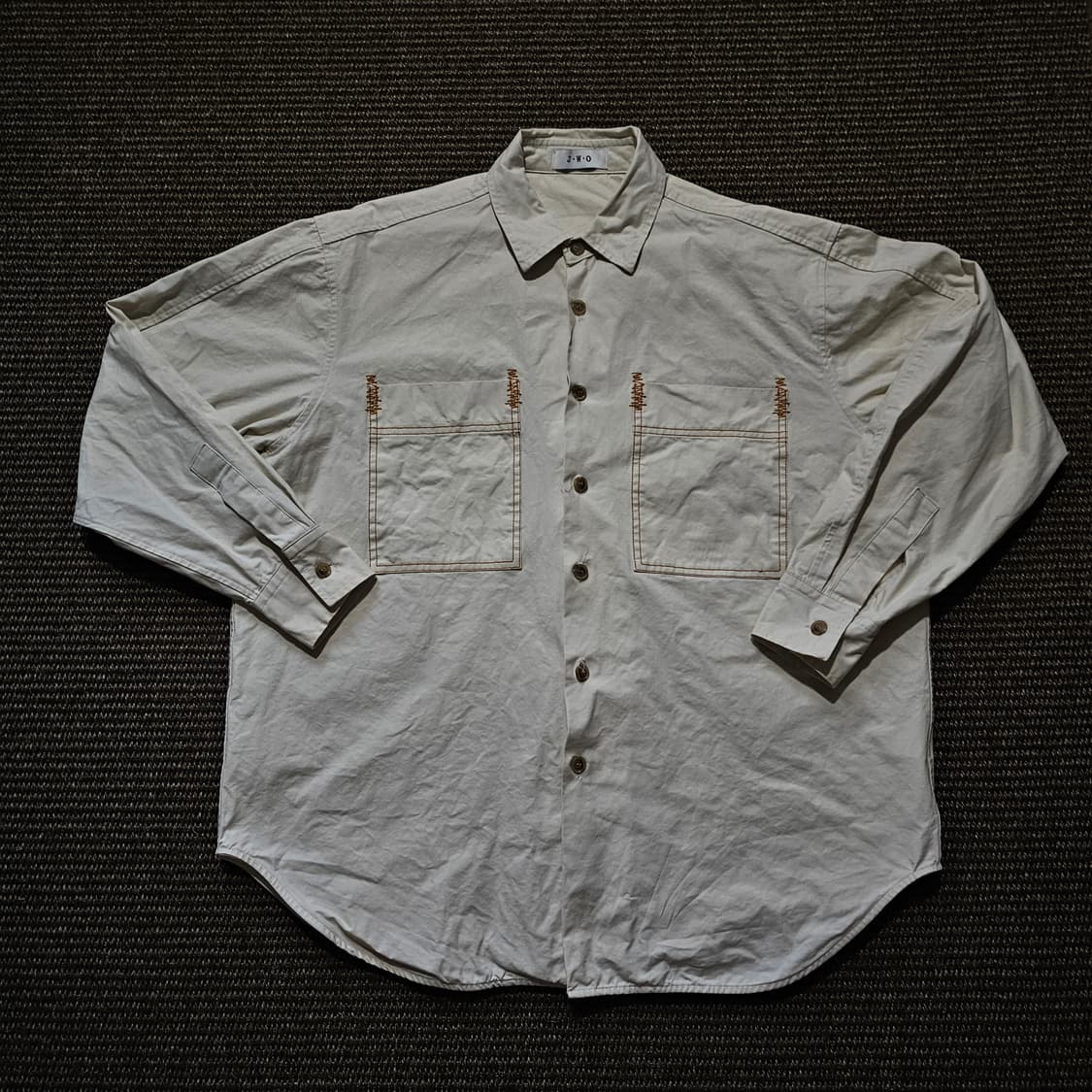 Jwo 오버핏 셔츠 베이지 L 상품이미지1
