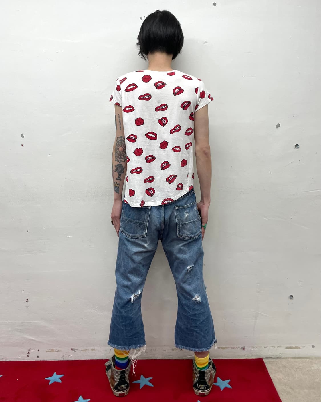 cubic T-shirt with lips  상품이미지6