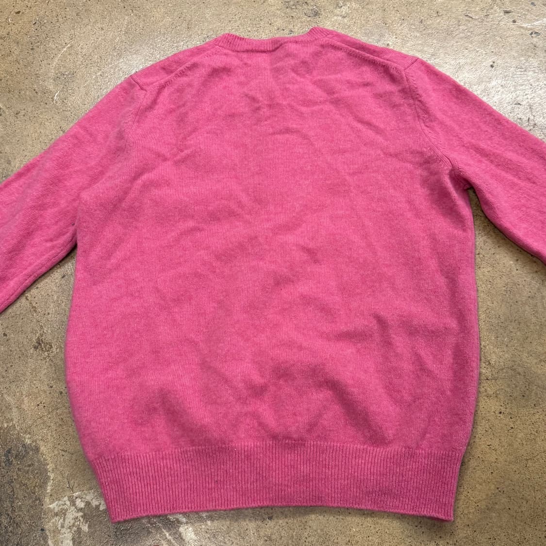 꼼데가르송 핑크 더블 하트 로고 니트 가디건 상품이미지4