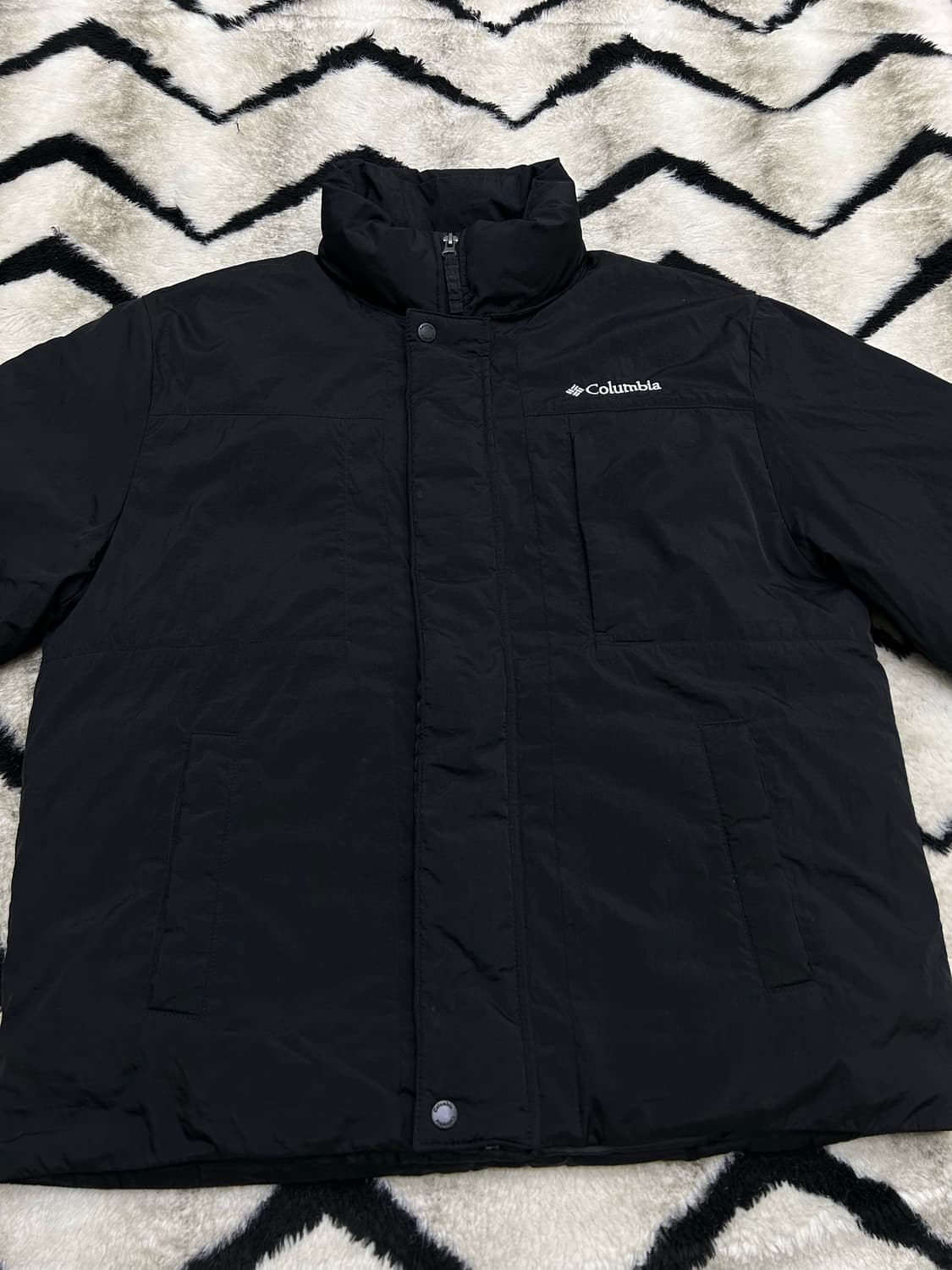 [M]컬럼비아 멀티포켓 하프패딩/블랙 상품이미지3
