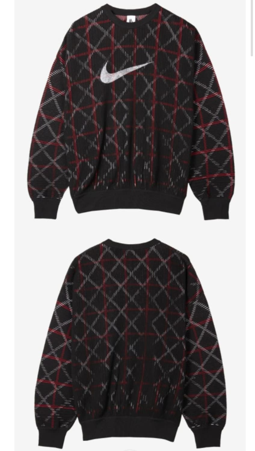 나이키랩 이태리 클래식 스포츠 체크 니트 크루넥 상품이미지1