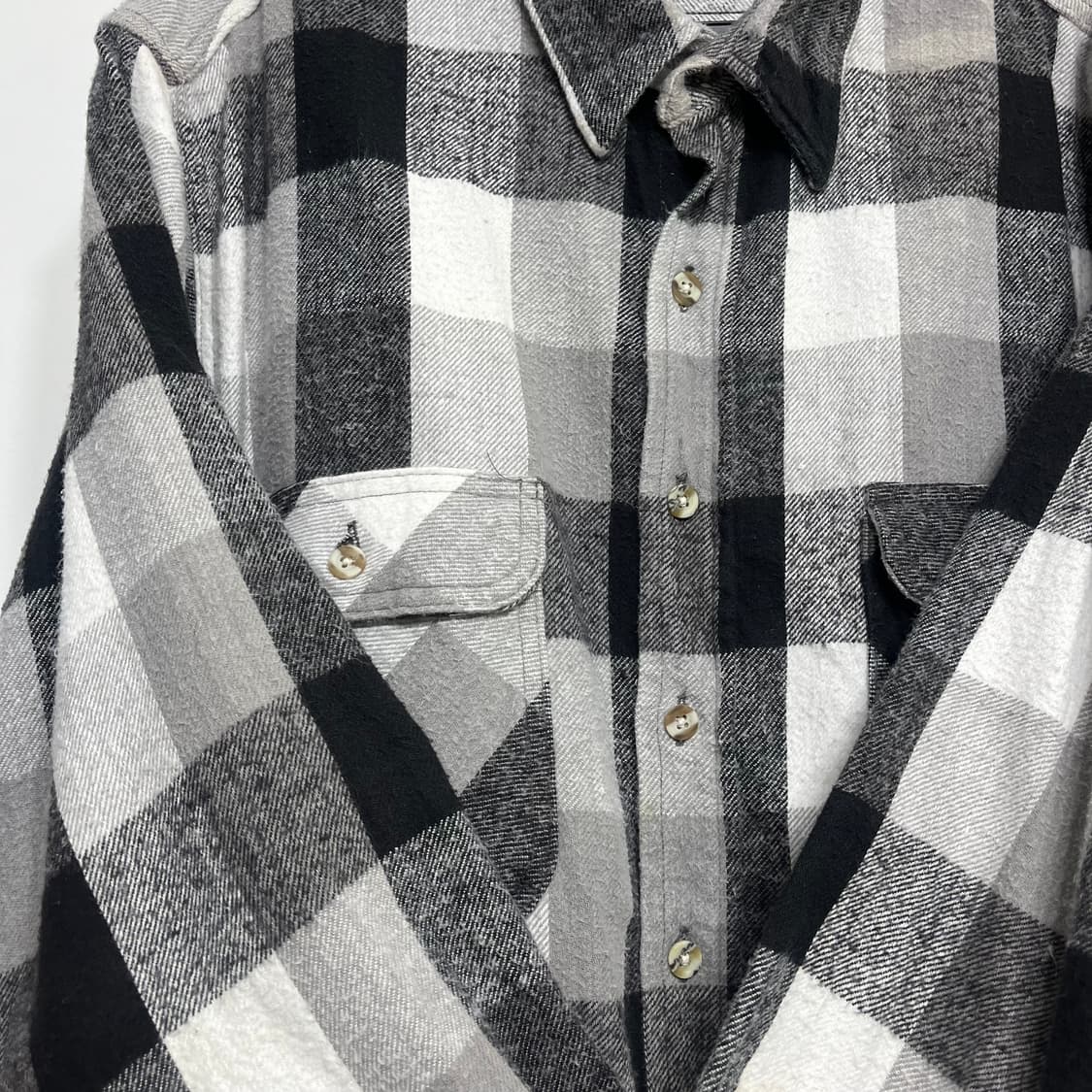 90s HEAVY COTTON FLANNEL 헤비코튼 플란넬 셔츠 상품이미지3