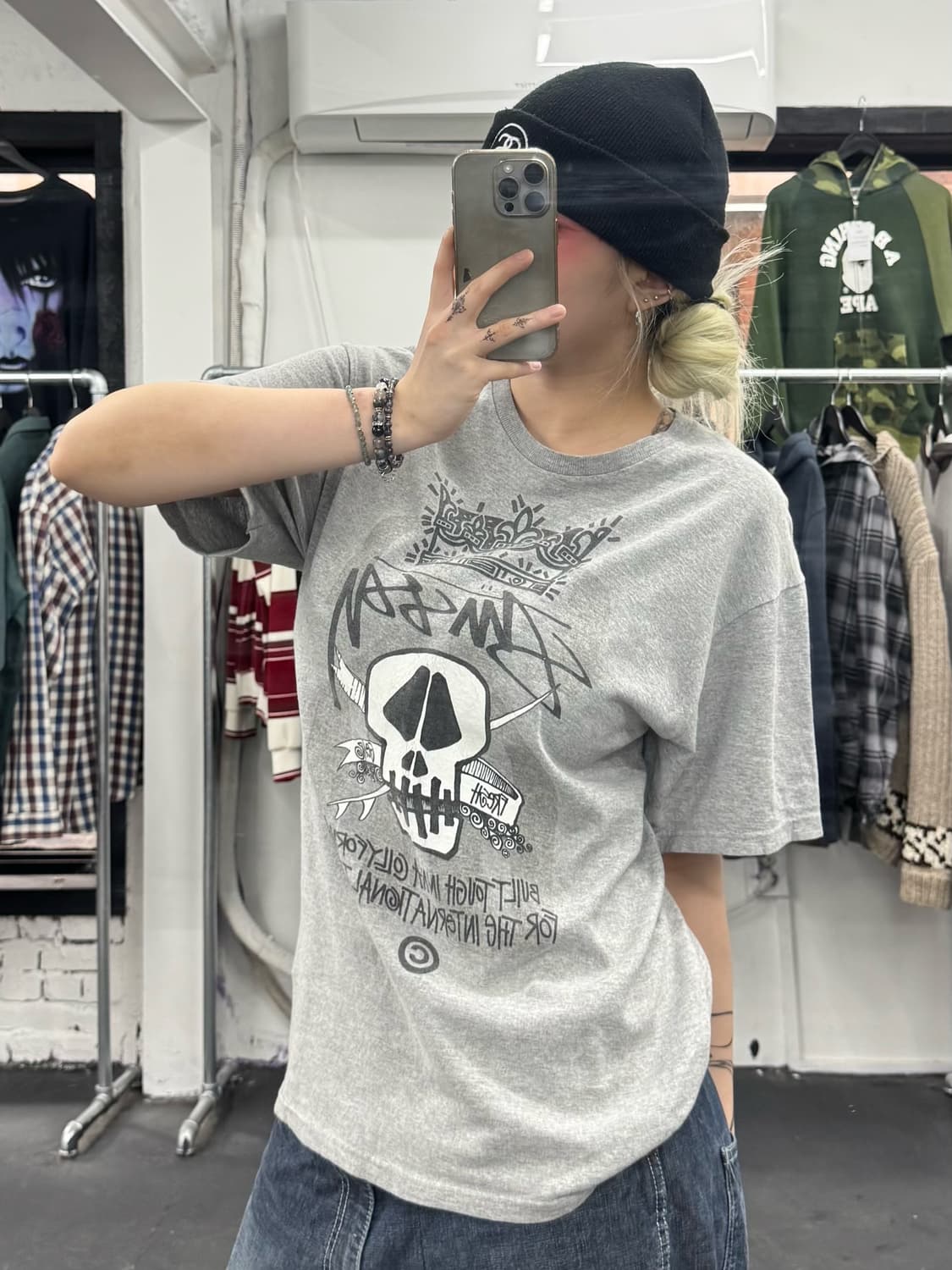 올드 스투시 스컬 티셔츠 상품이미지3