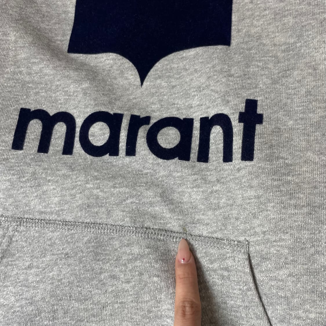 이자벨마랑 빅로고 그레이 후드티 상품이미지5