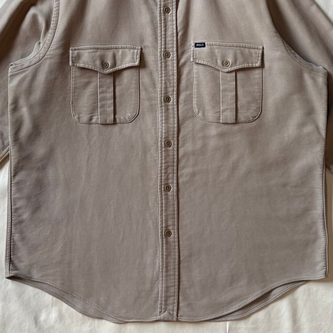 [107-109] 90s Polo Moleskin 코튼 투포켓 셔츠 상품이미지4