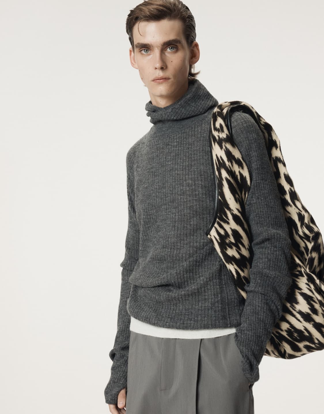 렉토 슬림핏 발라클라바 니트 os 상품이미지1