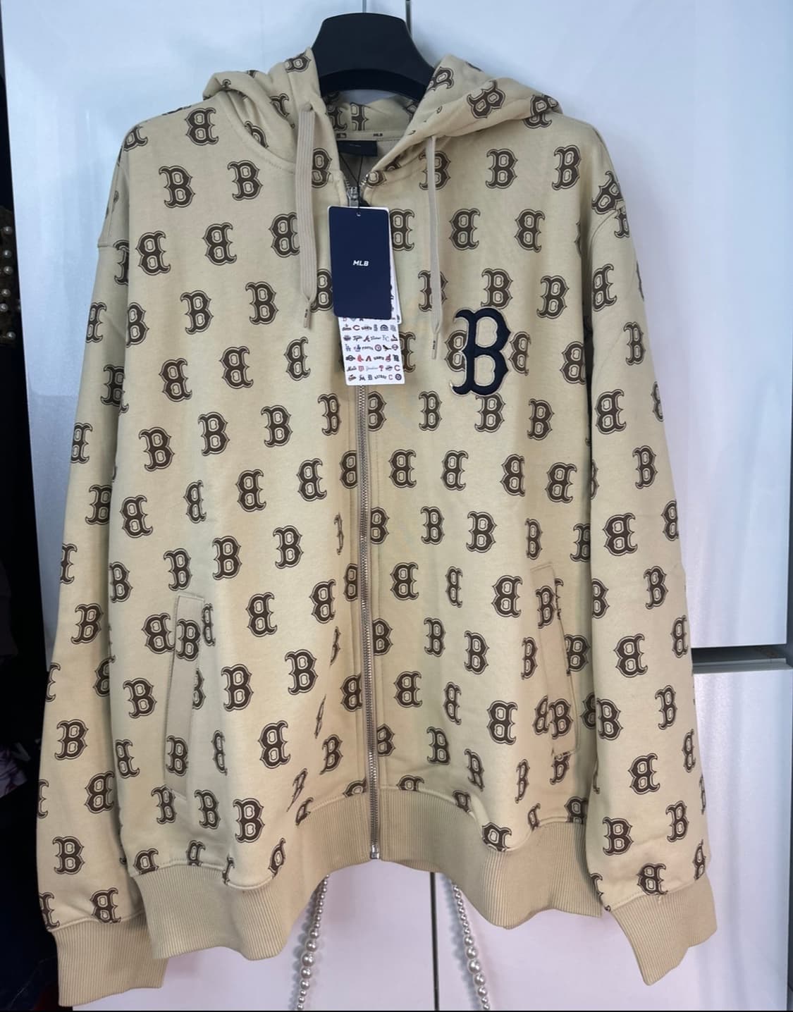 MLB 보스턴 B 로고 후드 집업 남여공용 상품이미지1