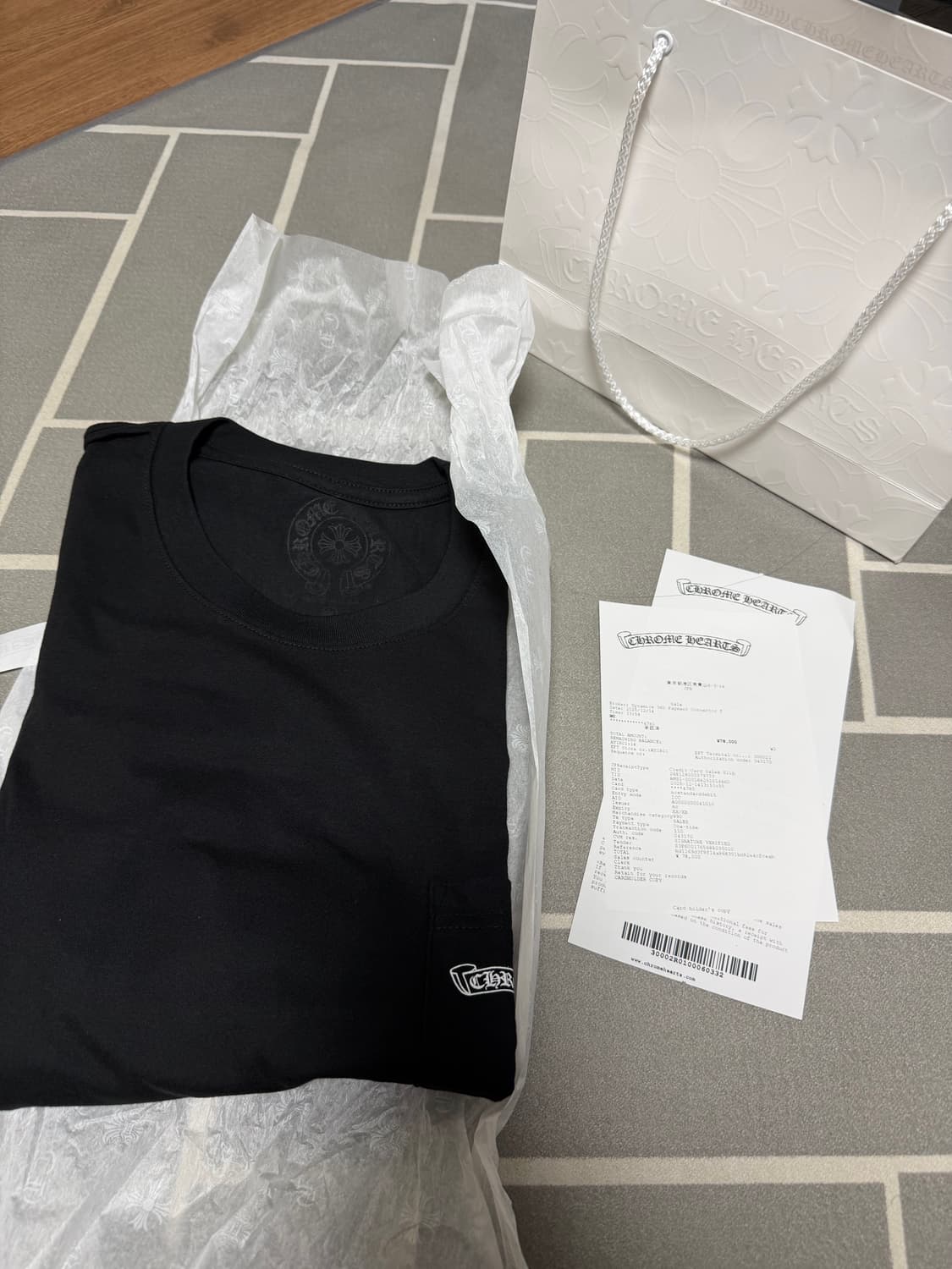 (XXL)크롬하츠 스크롤 로고 롱슬리브 블랙 상품이미지1