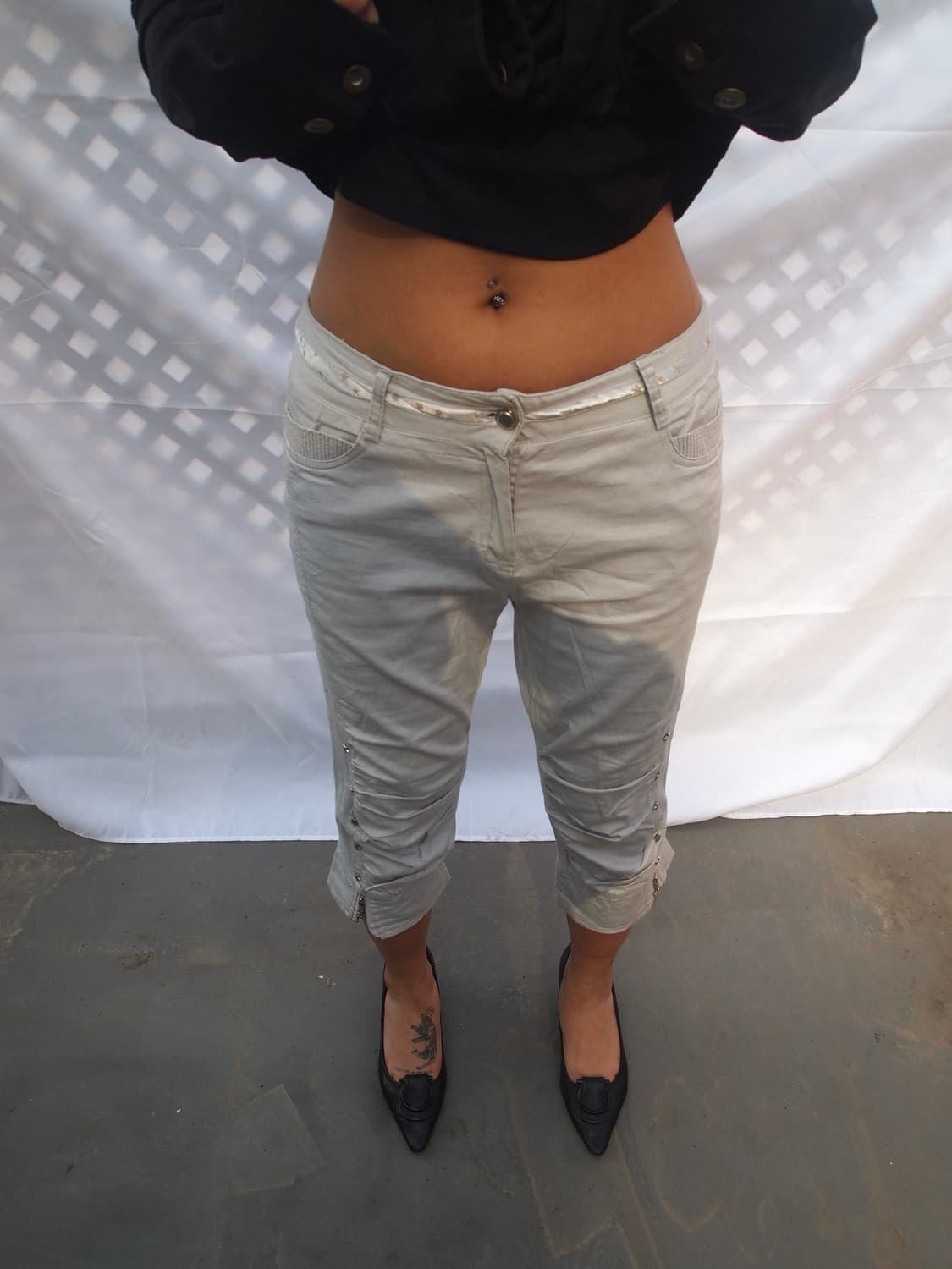 빈티지 스타 카프리 팬츠 상품이미지3