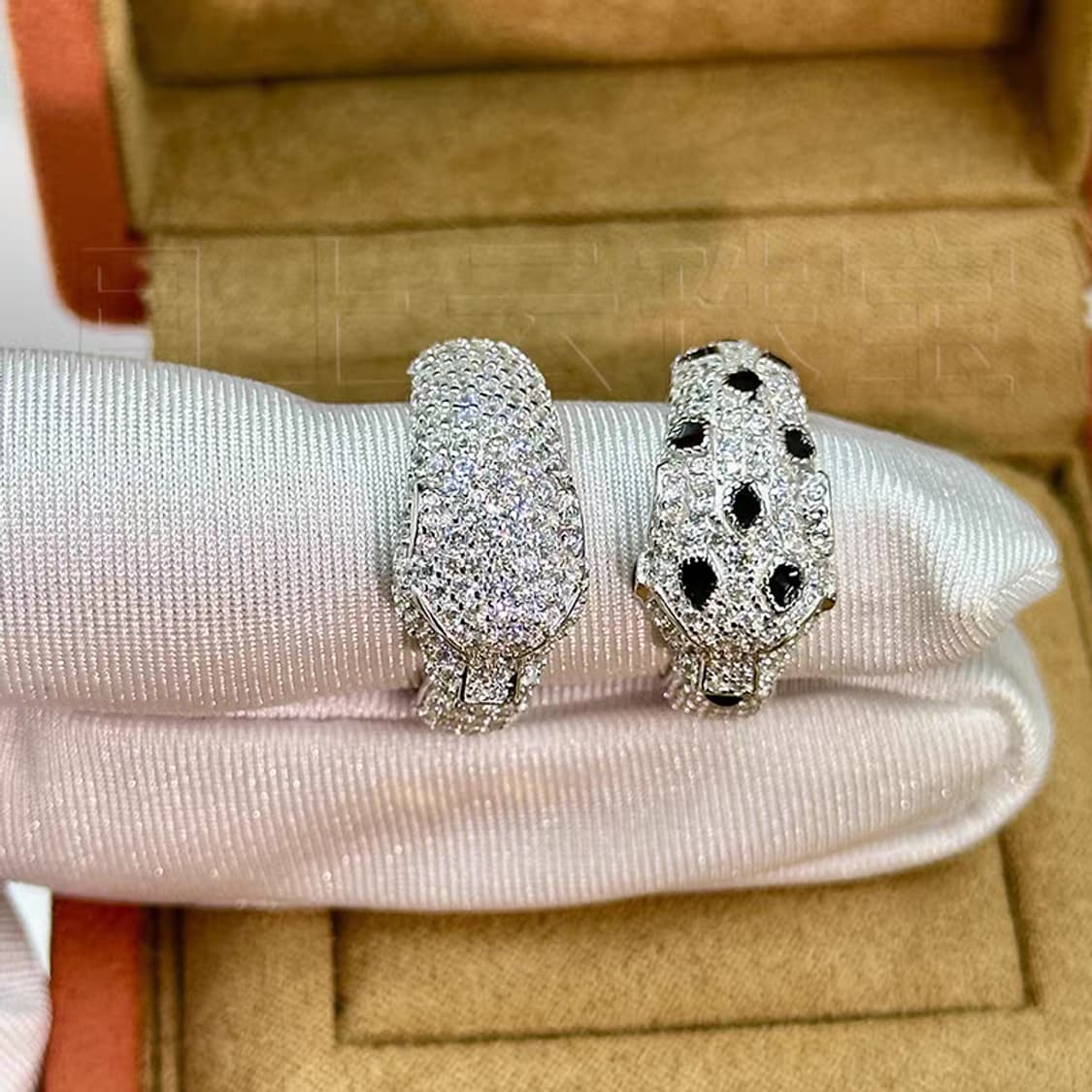 Oceanora 레오파드 925실버 그린아이 풀지르콘 럭셔리 링 상품이미지3