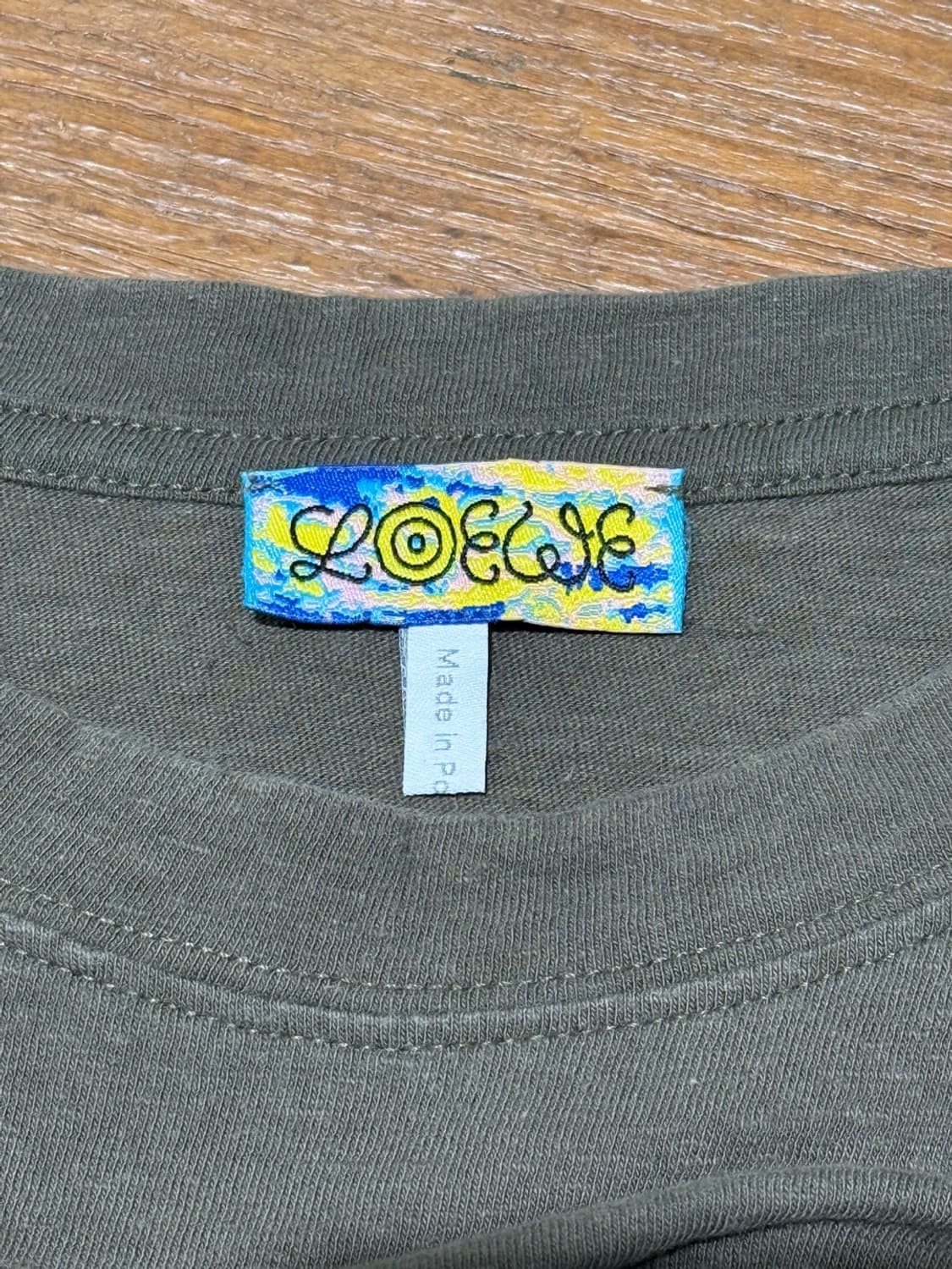 로에베 카키 워터컬러 프린트 하프 슬리브 티셔츠 상품이미지7