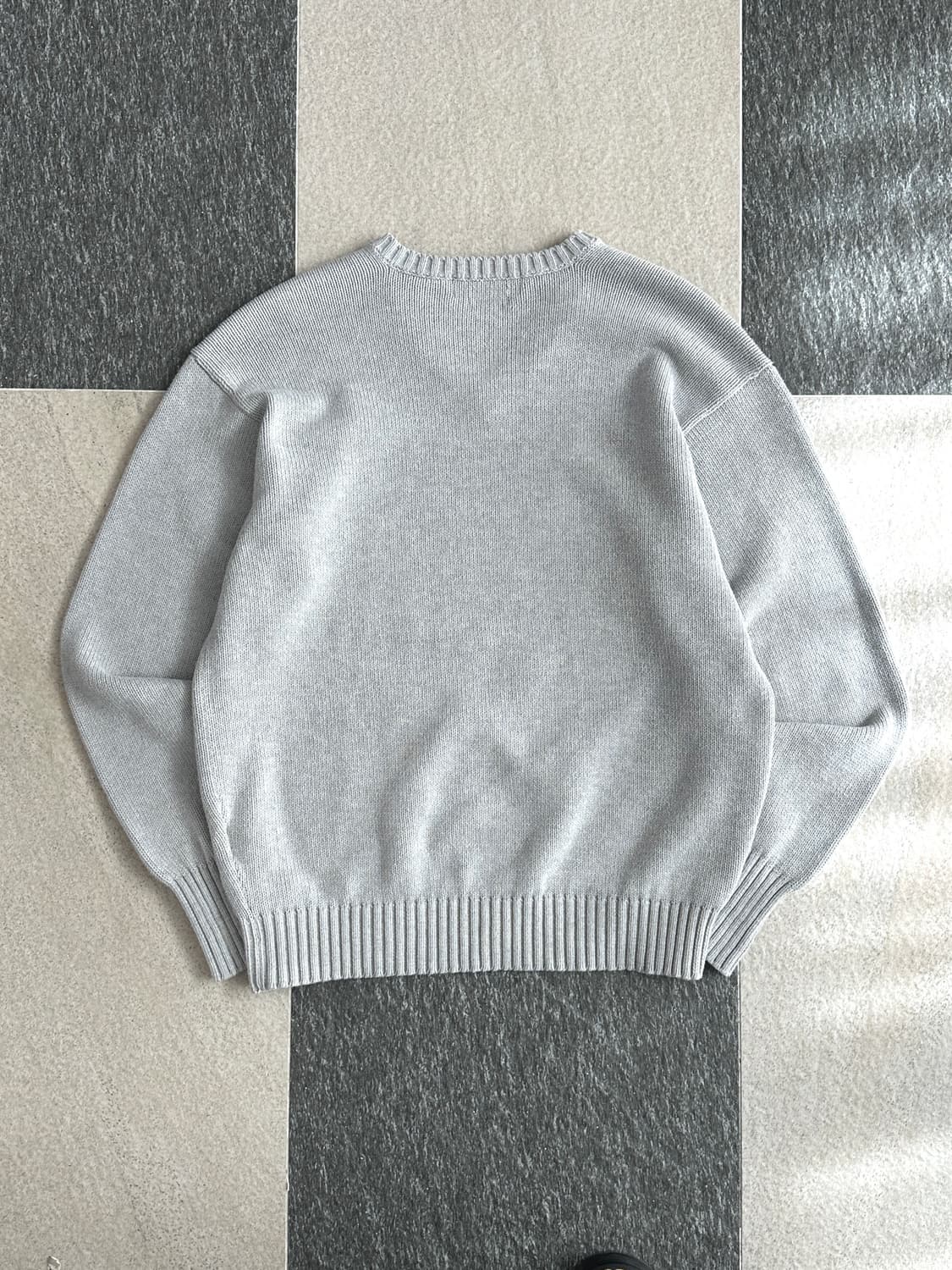 폴로 랄프로렌 라이트그레이 V넥 코튼 니트  상품이미지2